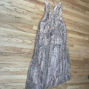 Lulus long sparkly dress